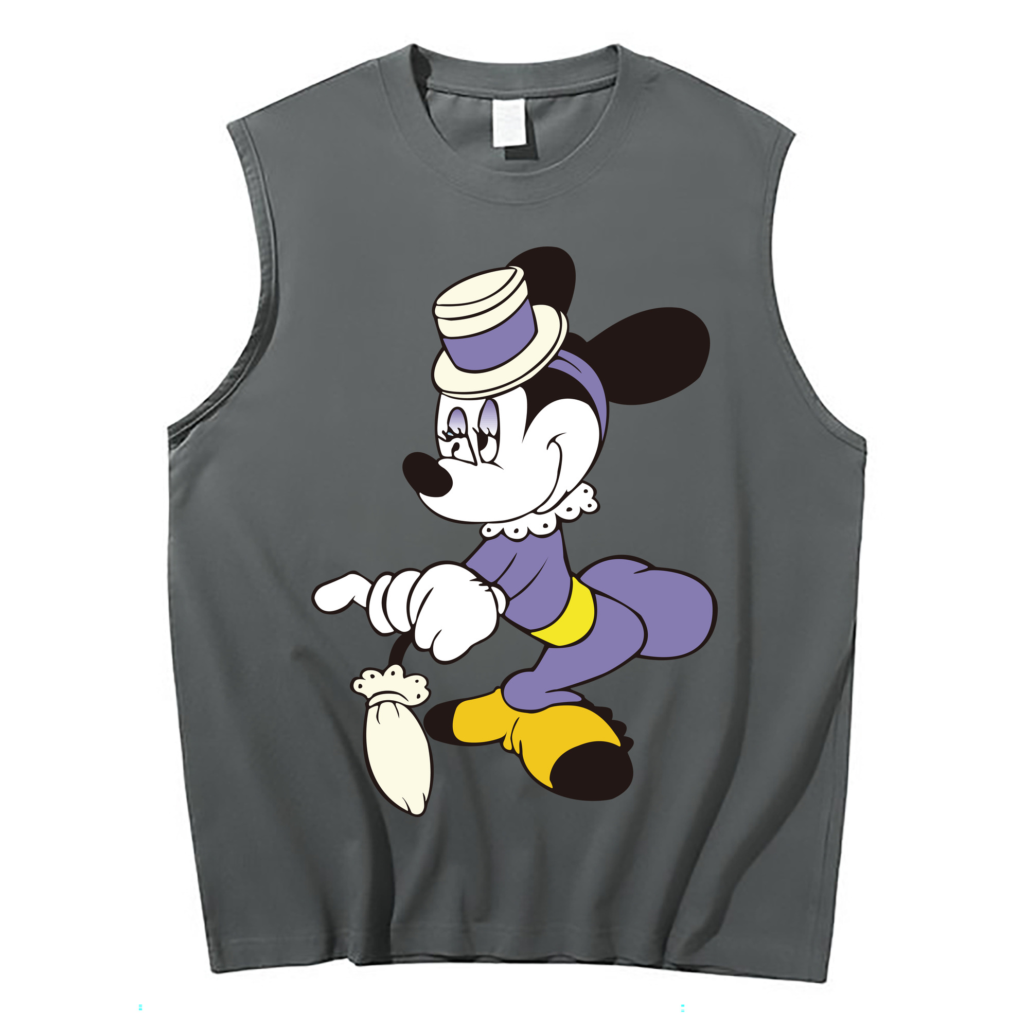 ミッキーマウス Mickey Mouse コットン100％タンクトップ（フロントプリント）